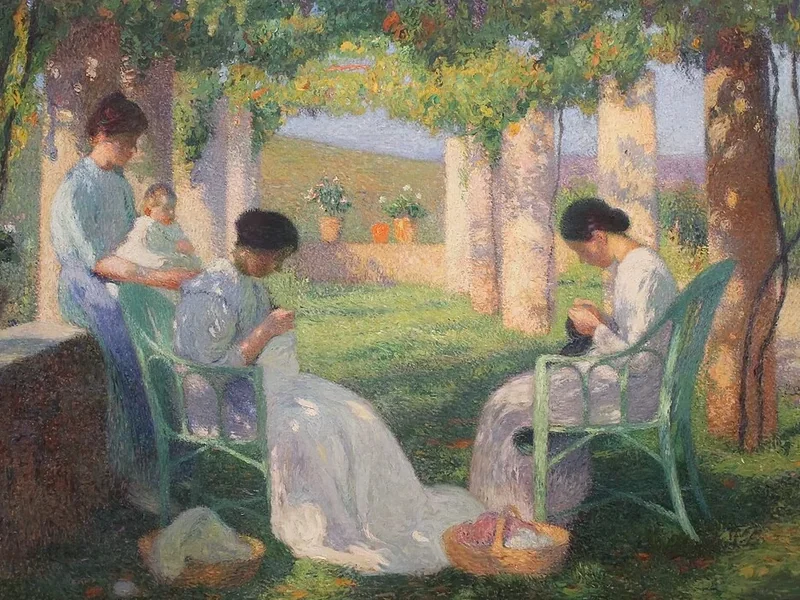 1860-Henri-Jean-Guillaume Martin - Le magliaie o la pergola